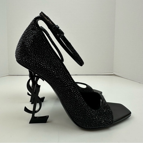 YSL Saint Laurent
Women's Opyum Crystal Embellished Logo High Heel Sandals - Picture 14 of 17